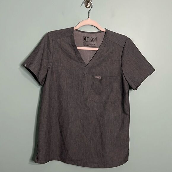 Figs Charcoal Scrub Top - Picture 1 of 8